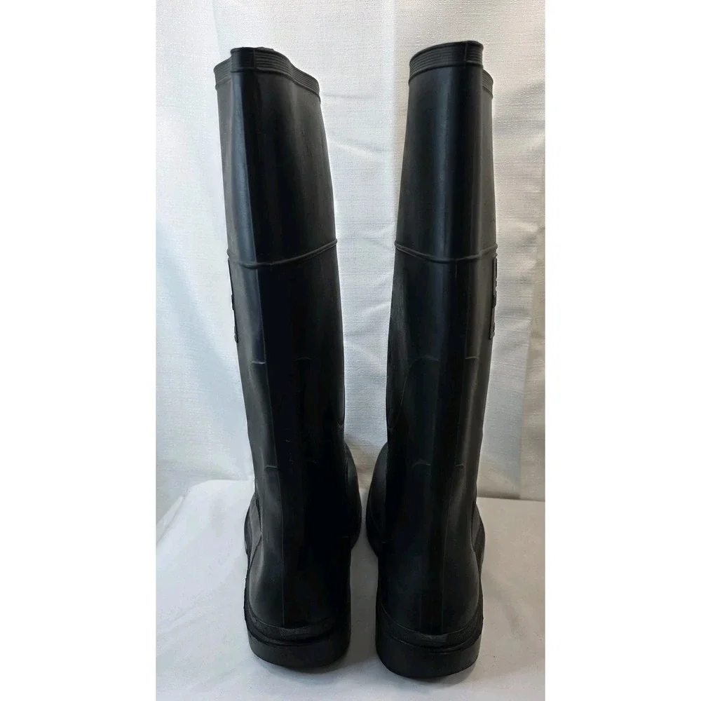 Tingley Waterproof Rain Boots Mens US 12 Black Rubber Mid Calf Pull On Round Toe